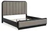 Ashley Furniture B821B5 Ashley Furniture B821B5 Rowanbeck - California King Upholstered Panel Bed - Gray / Black