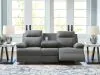 Ashley Furniture PC9140689 Ashley Furniture PC9140689 Side-Swipe - Reclining Sofa With Drop Down Table - Charcoal