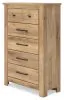 Ashley Furniture PCB1170-46 Makidern - Five Drawer Chest - Tan