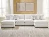 Ashley Furniture PC66906S8 Ashley Furniture PC66906S8 Misty-Lakes - 4-Piece Double Chaise Sectional - Chalk