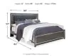 Ashley Furniture B214B10 Lodanna - King Panel Bed - Gray