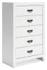 Ashley Furniture B427-46 Binterglen - Five Drawer Chest - White