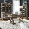 Liberty Furniture 412-HOJ-3DS Simply Elegant - 3 Piece Home Office Set (Desk & Hutch Set) - Heathered Taupe