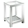 CoasterElevations 736217 Valentina - 1-Shelf Square Glass Top Side End Table - Silver