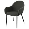 Coaster Fine Furniture 115593 Emma - Fabric Upholstered Dining Arm Chair (Set of 2) - Charcoal