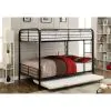 Furniture of America CM-BK1035F-BK-BED Brocket - Full Over Full Bunk Bed - Black - Metal