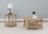 Coaster Fine Furniture 710287 Fowler - 1-Shelf Round Engineered Wood Side End Table - Natural