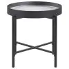 Coaster Fine Furniture 707897 Ozella - Round End Side Table With Recessed Top Sandy - Black