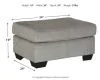 Ashley Furniture 8721414 Ashley Furniture 8721414 Altari - Ottoman - Alloy