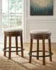 Ashley Furniture D546-124 Valebeck - UPH Swivel Stool  - Brown / Black