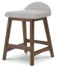 Ashley Furniture D615-124 Ashley Furniture D615-124 Lyncott - Upholstered Barstool (Set of 2) - Light Gray / Brown