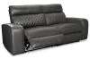 Ashley Furniture 55203S5 Samperstone - 2-Piece Power Reclining Sectional - Gray
