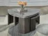 Ashley Furniture T600-0 Surmour - Stacked Cocktail Table - Gray / Brown