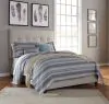 Ashley Furniture B070/31/36/B130/581/92(2) Culverbach - 5 Pc. - Dresser, Mirror, Queen Upholstered Bed, 2 Nightstands - Gray