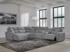 Ashley Furniture 65906S19 Ashley Furniture 65906S19 Modmax II - 6-Piece Power Reclining Sectional With LAF Press Back Power Chaise And Console - Salt And Pepper
