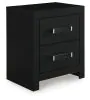 Ashley Furniture PCB1115-92 Maeling - Two Drawer Night Stand - Black
