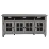 Liberty Furniture 824-TV66 Heartland - Entertainment TV Stand - Antique White / Tobacco Tops