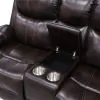 New Classic U6023-25-BRN New Classic U6023-25-BRN Kellen - Console Loveseat With Dual Recliners - Brown