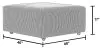 Jackson Furniture Industries 18012-2534/58 Jackson Furniture Industries 18012-2534/58 Searsport - Castered Cocktail Ottoman - Charcoal / Dark Gray
