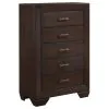 CoasterEveryday 204395 Kauffman - 5-Drawer Bedroom Chest - Dark Cocoa