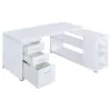 CoasterEveryday 800516 Yvette - 3-Drawer L-Shape Computer Desk - White
