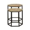 CoasterEssence 935844 Adger - 2 Piece Hexagonal Nesting Tables - Natural And Black