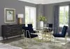 Coaster Fine Furniture 192641BG Starlight - Round Glass Top Metal Dining Table - Brass
