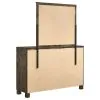 CoasterEveryday 222633M Woodmont - 8-Drawer Dresser With Mirror - Rustic Golden Brown