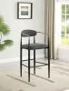 Coaster Fine Furniture 121189 Tina - Fabric Upholstered Bar Chair (Set of 2) - Dark Gray