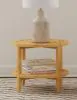 Coaster Fine Furniture 709697 Camillo - Round Solid Wood Side End Table - Maple