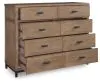 Benchcraft® B622/31/36/58/94/92(2) Benchcraft® B622/31/36/58/94/92(2) Tomtyn - 6 Pc. - Dresser, Mirror, California King Upholstered Bed, 2 Nightstands - Light Brown