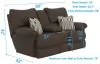 Jackson Furniture Industries 62579-2530/09-2531/15 Lenny - Power Lay Flat Reclining Console Loveseat - Chocolate