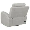 Coaster Fine Furniture 603436PPP Brickston - Triple Power Swivel Glider Recliner - Gray