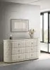 Coaster Fine Furniture 360113 Sonya - 6-Drawer Upholstered Bedroom Dresser - Ivory