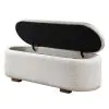 ACME AC02652 Sandro - Bench With Storage - Beige Boucle & Walnut