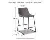 Ashley Furniture D372-824 Ashley Furniture D372-824 Centiar - Upholstered Barstool (Set of 2) - Gray
