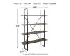 Ashley Furniture A4000017 Gilesgrove - Bookcase - Black / Gray