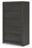 Ashley Furniture PCB3370-46 Fraluna - Five Drawer Chest - Charcoal