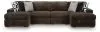 Ashley Furniture 98104S18 Ashley Furniture 98104S18 Midnight-Madness - 4-Piece Double Chaise Sectional - Chocolate