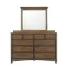 Samuel Lawrence Furniture S917-030 Seneca - Beveled Glass Dresser Mirror - Brown