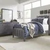 Liberty Furniture 423-YBR-TPBDM Cottage View - 3 Piece Bedroom Set (Twin Panel Bed, Dresser & Mirror) - Dark Gray