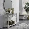Liberty Furniture 244-AT2003 Magnolia Manor - Hall Console Bottom With Shelf For Display & Storage - Antique White