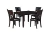 New Classic D1701-548-EBY New Classic D1701-548-EBY Gia - 5 Piece Rectangle Dining Set (Table & 4 Chairs) - Ebony