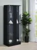 Coaster Fine Furniture 950398 Cabra - 4-Door LED Curio Display Cabinet - Black High Gloss