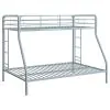 Coaster Fine Furniture 460340SVR Carson - Metal Twin Over Full Bunk Bed - Glossy Silver