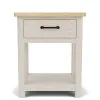 Riverside Furniture 79468 Glenndale - One Drawer Nightstand - Aged White / Wheat