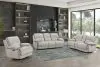 New Classic U5861-13P2-LBR Camden - Glider Recliner With Power Headrest & Footrest - Beige / Brown