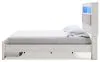 Ashley Furniture B2640B30 Altyra - King Upholstered Bookcase Bed With Storage - White