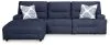 Ashley Furniture 93607S7 Ashley Furniture 93607S7 Acklen Place - 3-Piece Power Reclining Sectional With LAF Power Reclining Back Chaise - Navy