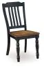 Ashley Furniture PCD619-01 Clorazi - Dining Room Side Chair (Set of 2) - Black / Brown